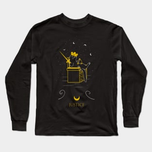 Justice - Tarot Cats Long Sleeve T-Shirt